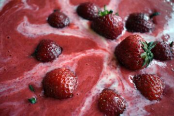 het toetje, aardbeien